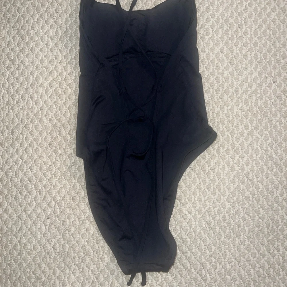 Everlane Black Crossback One-Piece Swimsuit